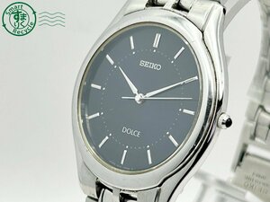 2405602766 * SEIKO Seiko DOLCE Dolce 8J41-6030 чёрный серия циферблат серебряный мужской кварц QUARTZ QZ наручные часы б/у 