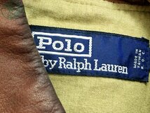 2405602856　 ☆ POLO RALPH LAUREN ポロラルフローレン レザー ジャケット 鹿革 毛 サイズ M メンズ ブランド ヴィンテージ 古着_画像7