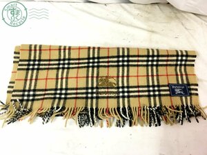 2405602962　☆ BURBERRY バーバリー マフラー ひざ掛け ノバチェック ブラウン系 ウール 100％ 冬物 レディース ブランド 中古