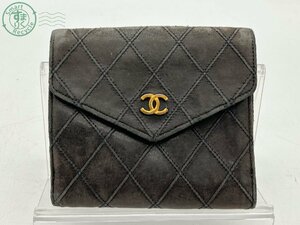 2405603411 ^ CHANEL Chanel три складывать кошелек здесь Mark matelasse кожа бумажник женский б/у Junk 