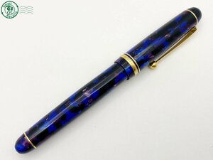 2405603587　△ 1円～！ PILOT パイロット 万年筆 CUSTOM LE カスタム マーブル 青系 ペン先 14K-585 刻印 筆記未確認 中古 ジャンク