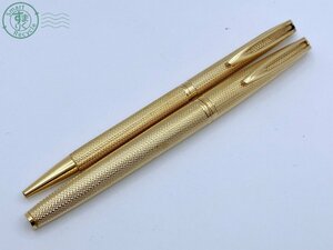 2405603431　★ WATERMAN ウォーターマン PLAQUE OR G 万年筆 ボールペン セット ペン先18K 750 ゴールドカラー 筆記用具 文具