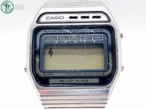 2405604132 # CASIO Casio 82 H105 MELODY ALARM мелодия сигнализация кварц QZ цифровой наручные часы серебряный оригинальный ремень Vintage 