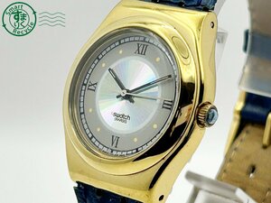 2405605648 * swatch Swatch AG1993 Aurora Gold 3 hands round face men's quartz QUARTZ QZ wristwatch used 