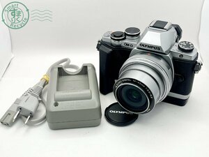 2405605640　■ 1円~ OLYMPUS オリンパス OM-D E-M10 ミラーレス一眼レフデジタルカメラ バッテリー・レンズ・充電器付き カメラ