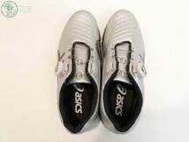 2405602264　◎asics GEL-ACE PRO 3 Boa ゴルフシューズ 26cm シルバー ブラック レザー TGN919 アシックス ゲルエース プロ3 靴 中古_画像3