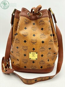 22404603881 ^ MCM M si- M Visee tos pattern leather pouch type shoulder bag Brown lady's bag used 