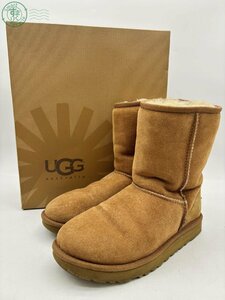 2405600061　▲ UGG アグ 5825 24.0cm ムートンブーツ クラシック SHORT ショート レディース 靴 ブラウン 中古 箱付き