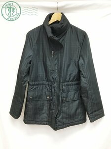 2405600412　＊ BURBERRY バーバリー コート ブラック 黒 チェック リバーシブル レディース 40 アウター ジャケット フード 中古