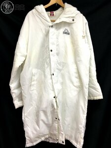 2405602109 * KAPPA Kappa bench warmer bench coat reverse side nappy white size L polyester acrylic fiber men's old clothes 