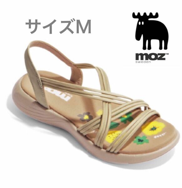 【新品】MOZモズ　ストリングサンダル　グレージュ　サイズM 夏サンダル