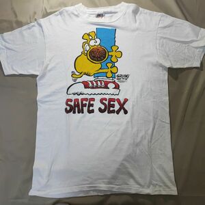 USA製　90s SAFE SEX GRIMMY マザーグー　XLス　グリム Tシャツ 半袖 ホワイト