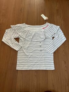 新品　女児　ロンTシャツ　長袖　Tシャツ　150 カットソー ボーダー