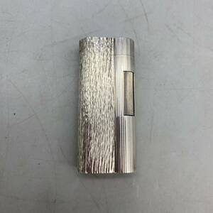 [P-76] dunhill Dunhill газовая зажигалка вспышка подтверждено 20MICRONS ролик тип серебряный цвет MADE IN ENGLAND курение .