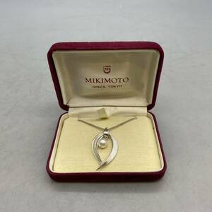 【Q-271】MIKIMOTO ミキモト パール 真珠 ネックレス 重量5.3g シルバー ケース付き