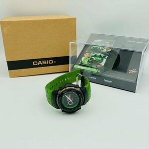 CASIO カシオ G-SHOCK Gショック G-300KRT Kawasaki Racing Team カワサキ コラボ アナデジ 黒×緑 不動品 ジャンク品【鑑定本舗】