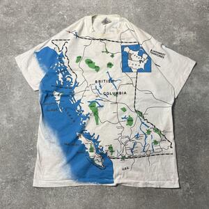 90s Columbia 地図 マップT 大判 vintage T-shirts