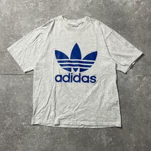 90sアディダスadidas 両面プリントTシャツ L トレフォイル