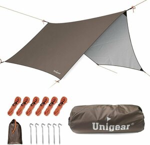 Unigear 防水タープ キャンプ タープ テント 軽量 日除け 高耐水加工 紫外線カット 遮熱 未使用品