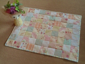  patchwork * kind color tone. free mat YUWA pastel color * hand made basket cover 