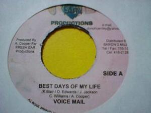 レゲエ Voicemail / Best Days Of My Life 7インチ新品です。Guardian Angel