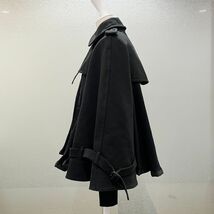 中古AB/使用感小 Sacai サカイ ポンチョ サイズ1（S程度）11AW コート ドッキング ジャケット アウター レディース ブラック 20458463_画像3