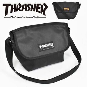 THRASHER ショルダーバッグ スラッシャー ブラック 黒 メッセンジャーバッグ