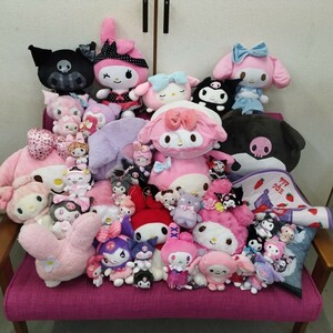 51407 マイメロディ クロミ ぬいぐるみ 大量 まとめ サンリオ SANRIO Mymelody KUROMI バク マイメロ クロミちゃん タグ付き コラボ 