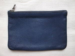 A.P.C. A.P.C. leather pouch navy France made APC