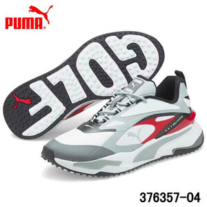 プーマ メンズ GS ファスト GS FAST スパイクレス ゴルフシューズ 376357 04 Puma White-High Rise-High Risk Red