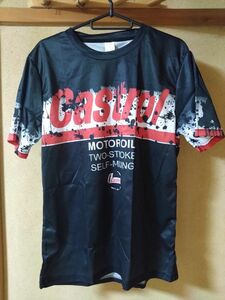 カストロール Tシャツ 半袖Tシャツ ドライ生地 速乾 爽やか生地