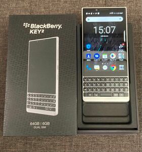 BlackBerry KEY2 BBF100-6　Dual SIM Silver 64GB 海外版 SIMフリー