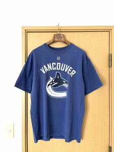 海外輸入古着☆Reebok「NHL」VANCOUVERナショナルホッケイリーグ半袖Tシャツ