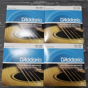 新品 D'Addario ダダリオ アコースティックギター弦 EJ-16 4セットの画像1