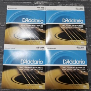 新品　D'Addario　ダダリオ アコースティックギター弦 EJ-16 4セット