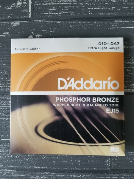 ★新品　D'Addario ダダリオ アコースティックギター弦 EJ15
