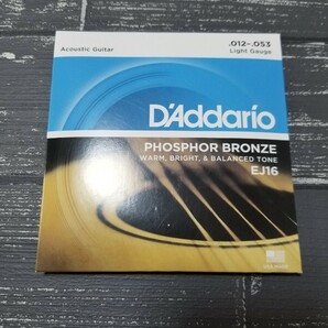 ★新品　D'Addario　ダダリオ アコースティックギター弦 EJ-16