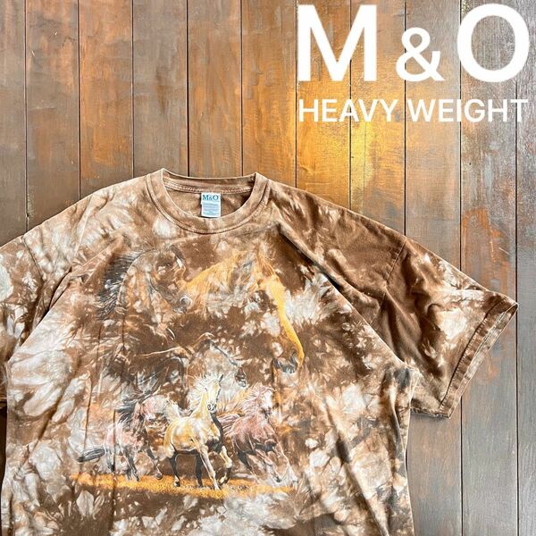 1点物！【M&O HEAVY WEIGT】ビンテージTシャツ　アニマル　タイダイ