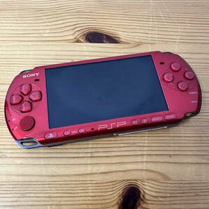 UTn821 SONY ソニー PSP 3000 プレイステーションポータブル レッド 動作未確認 現状品