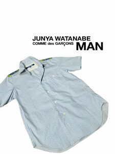 [ rare excellent article ] finest quality beautiful goods * JUNYA WATANABE MAN COMME des GARCONS Comme des Garcons * short sleeves shirt design switch tops size XS