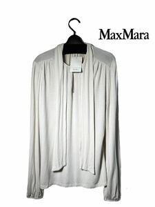 【新品未使用】◆ MaxMara マックスマーラ ◆ レーヨン カットソー ブラウス リボン トップス サイズ L