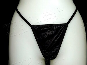 ◆新品◆光沢メタリック　ブラック　マイクロビキニ　Ｇストリング Tバック　ショーツ　グラビア撮影用衣装　ハイレグ