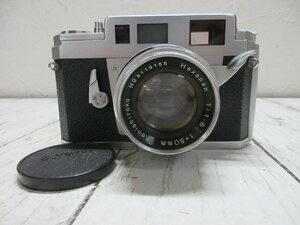 １円　外装美品　Konica コニカ IIIA 3A ⅢA 50mm F1.8 フィルムカメラ　Hexanon Konishiroku　動作未確認　ジャンク品 【星見】