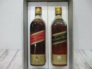 ｄ 未開栓　19.Johnnie Walker/ジョニーウォーカー　old Scotch Whisky　 黒ラベル 赤ラベル 2本セット 760ml 43% 【星見】