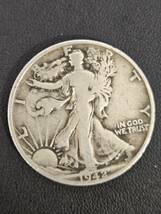 #1807 【アメリカ　ハーフダラー銀貨　2枚　1942年 約12.1g　1945年 約12.5g】銀貨　古銭　コイン　硬貨_画像5