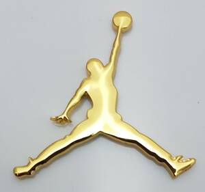 NBA バスケ バスケットボール 飾り Air Jordan アルミ エア ジョーダン ジャンプマン カー 3D ステッカー ゴールド 当日発送