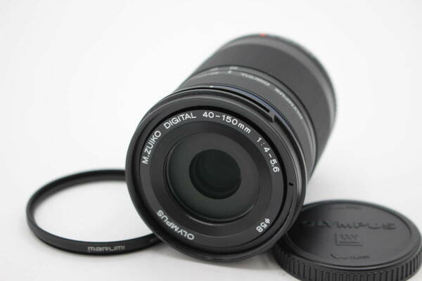 極美品◆OLYMPUS オリンパス M.ZUIKO DIGITAL ED 40-150mm F4-5.6 R ブラック◆説明書付♪0508