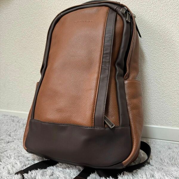 【美品】COACH コーチ リュックサック カムデン A4PC可能 ビジネス 牛革 大容量 通学通勤