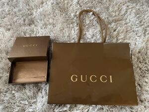 GUCCI グッチ 空箱 ショッパー 紙袋 空き箱★ボックス キーケース★ショッパー袋 2点セット JR高島屋 正規店 正規 小物入れ