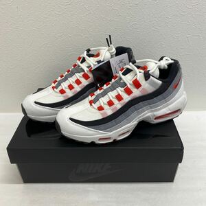 〇【6826】美品　AIR MAX 95 QS DH9792-100 （サミットホワイト/チリレッド）27.5Cm　 ナイキ エア マックス 梅